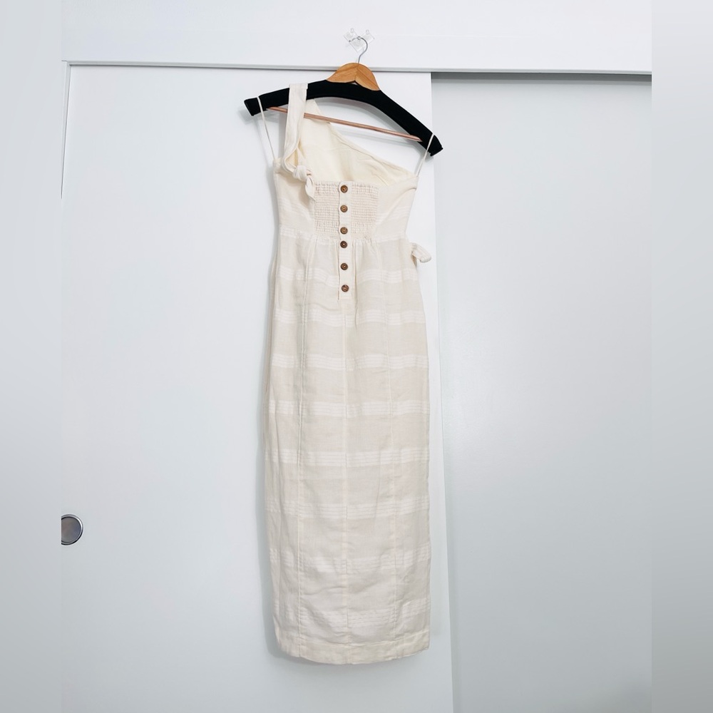 NWOT Free People At Leisure Midi Maxi Linen Cotton Dress Size XS - Picture 5 of 10